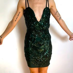 Emerald Sequin Dress